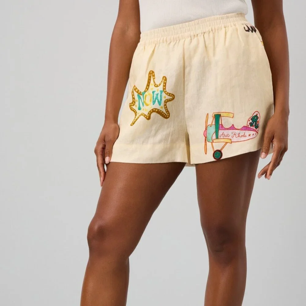 RHODE Audrina Short with Pink and Gold Accents - Picture 3 of 6